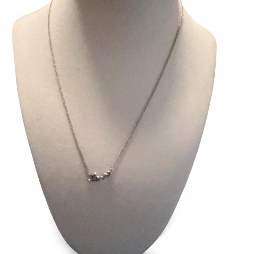 Boma Jewelry Sterling Silver 925 LOVE Necklace Adjustable Chain Dainty Gift